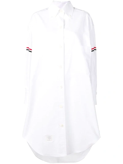 Shop Thom Browne 200% Oxford Armband Shirt In White