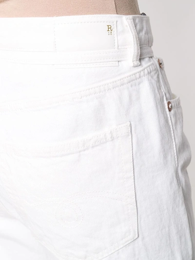 Shop R13 High Rise Cropped Jeans In White
