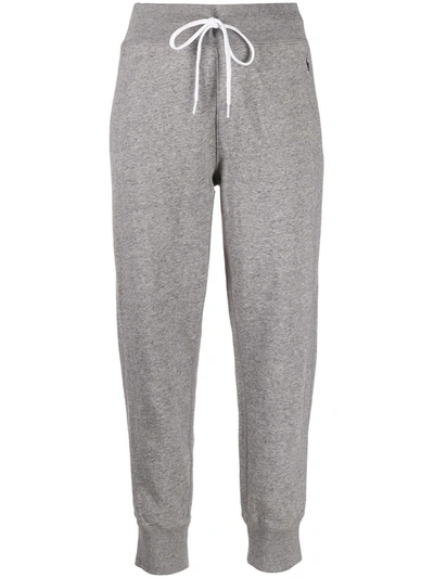 Polo Ralph Lauren Fleece Cotton Track Pants In Grey