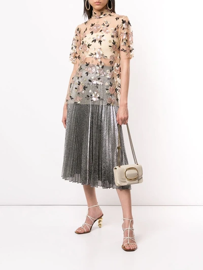 Macgraw Sheer Shell Top In Neutrals