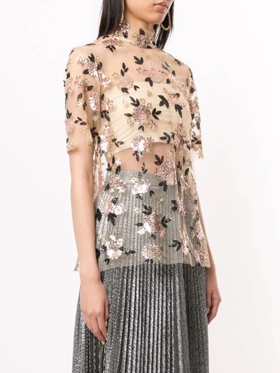 Macgraw Sheer Shell Top In Neutrals