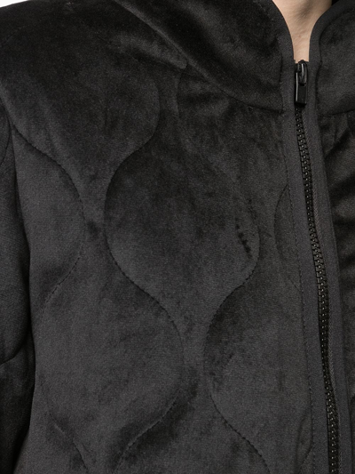 Shop Unreal Fur Moon Shadow Quilted Jacket In Schwarz