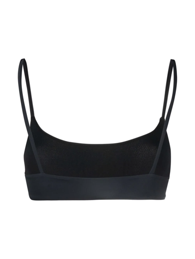 Dsquared2 Icon Print Bikini Top In Schwarz