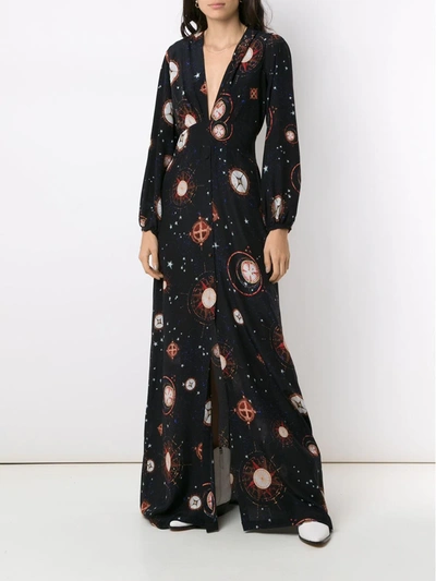Isolda Ametista Long Dress In Black