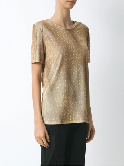 Shop Adriana Degreas Printed Velvet Top In Neutrals