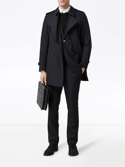 Burberry Black Chelsea Heritage Mid-length Trench Coat