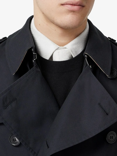Burberry Black Chelsea Heritage Mid-length Trench Coat