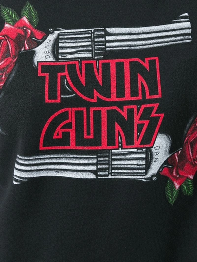 Shop Dsquared2 Twin Guns Print Hoodie In Black