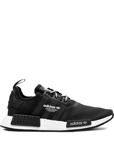Shop Adidas Originals Nmd_r1 Logo Sneakers In Black