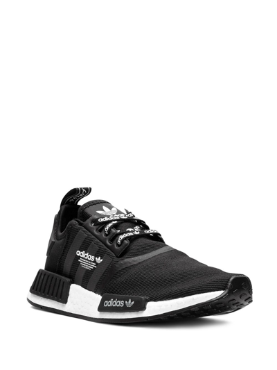 Shop Adidas Originals Nmd_r1 Logo Sneakers In Black