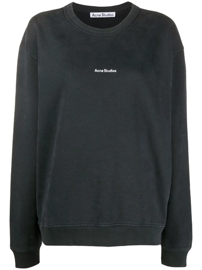 Shop Acne Studios Logo-print Sweatshirt In Black