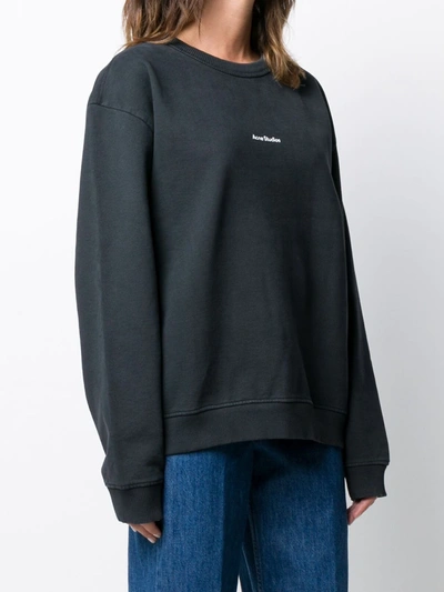 Shop Acne Studios Logo-print Sweatshirt In Black