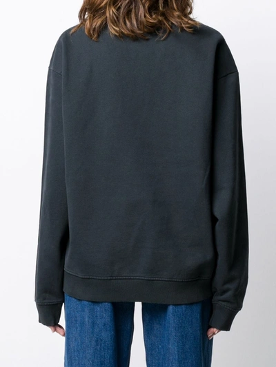 Acne Studios Black Cotton Jersey Crewneck Sweatshirt Women In Black