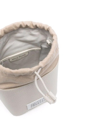 Maison Margiela 5ac Numbers-patch Bucket Bag In Nude
