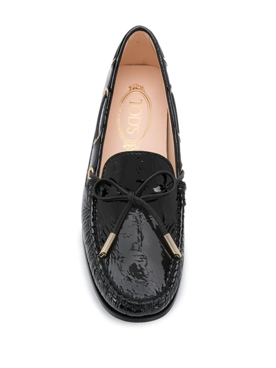 Shop Tod's City Gommino Loafers In Black