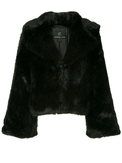 Shop Unreal Fur Madam Butterfly Jacket In Black