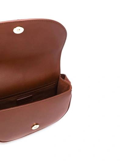 Apc A.p.c. Betty Crossbody Bag In Brown Leather With Logo Woman In Brown