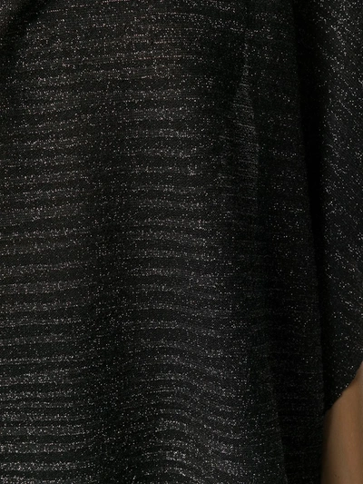 Shop Antonelli Scoop Neck Metallic-knit Jumper In Black