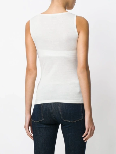 N•peal Cashmere Superfine Shell Top In White