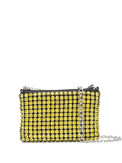 Shop Alexander Wang Rhinestone Embellished Crossbody Bag In Black