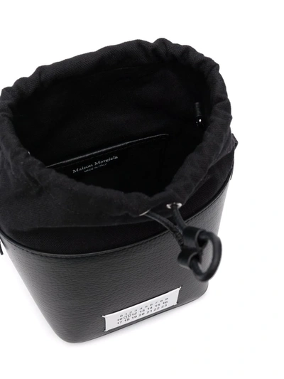 Maison Margiela Borsa A Secchiello 5ac Piccola In Black