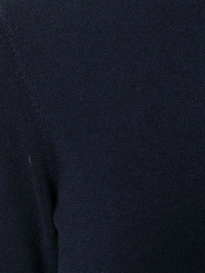 N•peal Mélange Cashmere Turtleneck Sweater In Blue