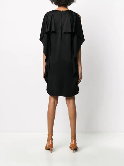 Shop Stella Mccartney Draped-back Sleeveless Dress In Black