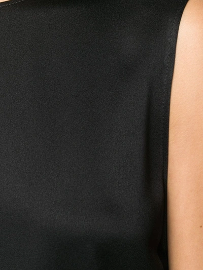 Shop Stella Mccartney Draped-back Sleeveless Dress In Black