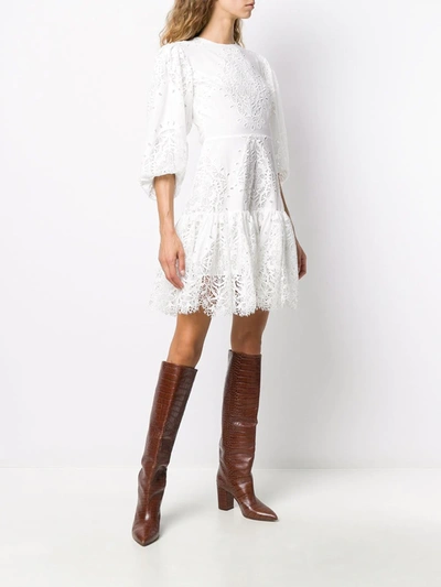 Shop Borgo De Nor Tabitha Lace Mini Dress In White