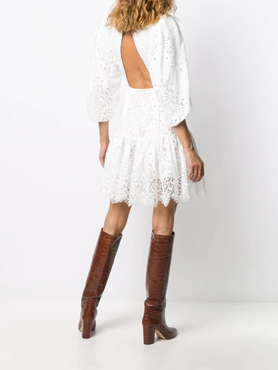 Shop Borgo De Nor Tabitha Lace Mini Dress In White