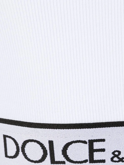Shop Dolce & Gabbana Logo-underband Crop Top In White