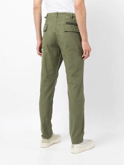 Shop Maharishi Tapered Slim.fit Trousers In Grün