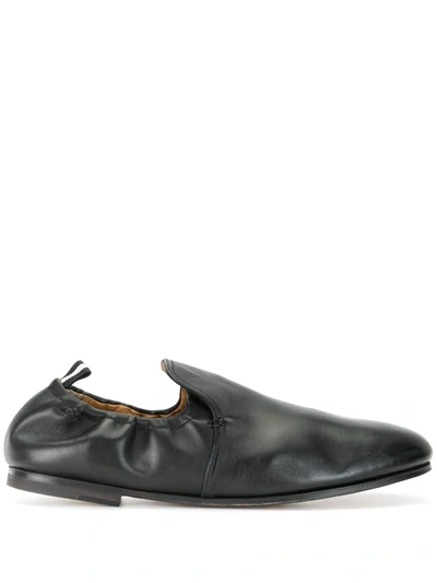 Shop Bally Elasticated Loafers In Black