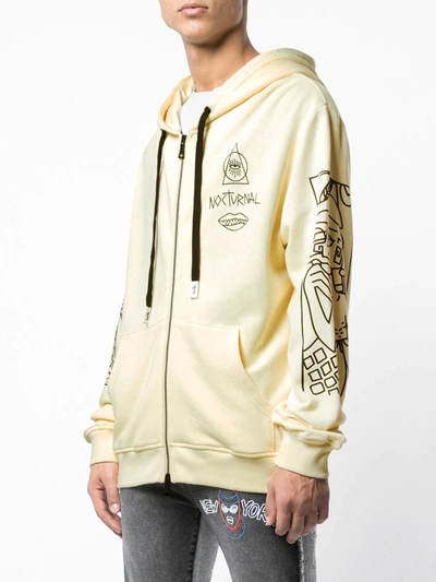 Haculla Guy And His Gun Zip Front Hoodie In White