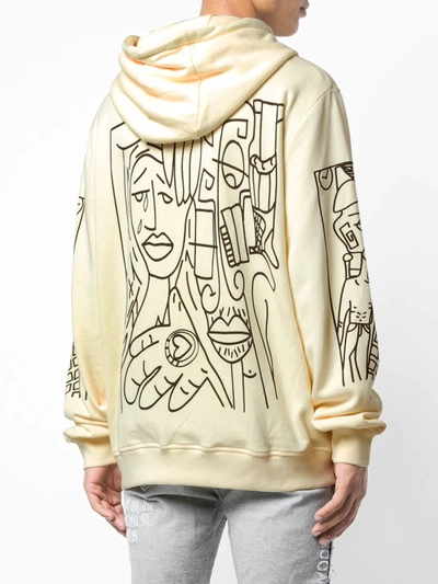 Haculla Guy And His Gun Zip Front Hoodie In White