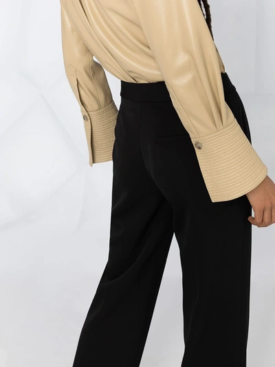 Stella Mccartney High-waisted Straight-leg Trousers In Black
