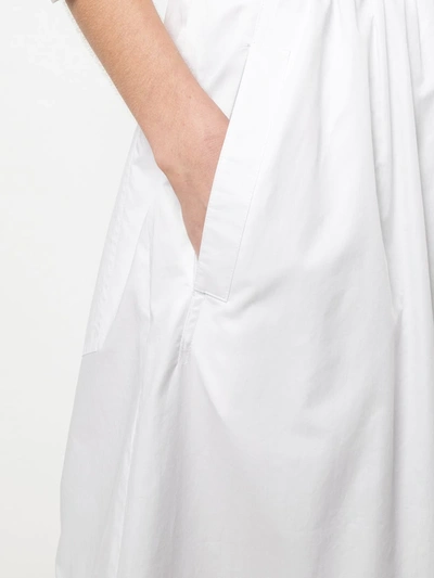 Shop Tibi Poplin Full Skirt In White