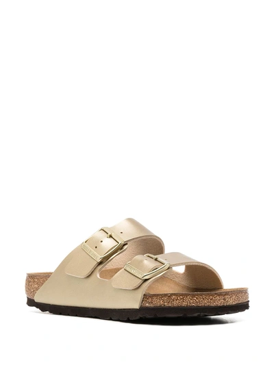 Birkenstock Arizona Platform Double-strap Sandals In Gold