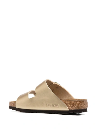 Birkenstock Arizona Platform Double-strap Sandals In Gold