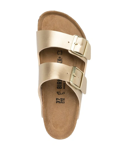 Birkenstock Arizona Platform Double-strap Sandals In Gold