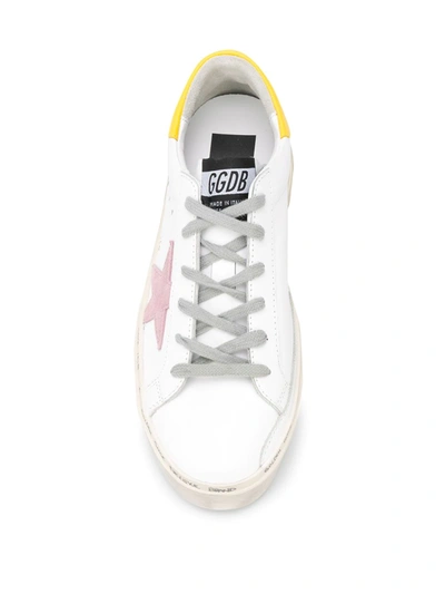 Shop Golden Goose Hi Star Flatform Sneakers In White