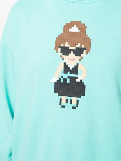 Shop Mostly Heard Rarely Seen 8-bit Grace Hoodie In Blue