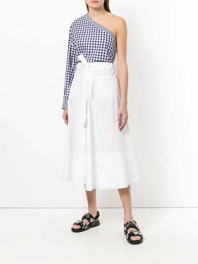 Shop Marni High Waisted Long Skirt In White