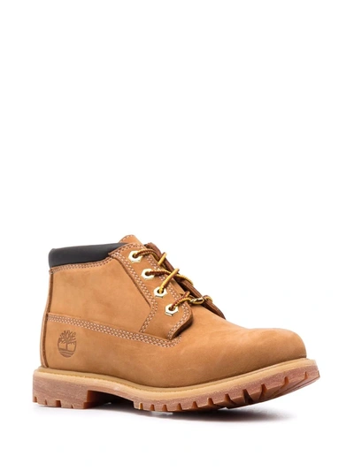 Shop Timberland Side Embossed-logo Boots In Brown