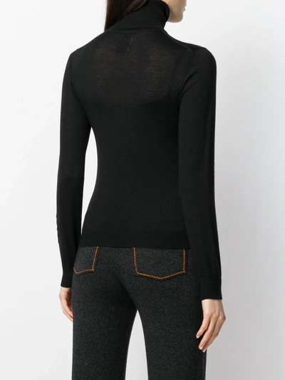 Shop Barrie Turtleneck Cashmere Pullover In Black