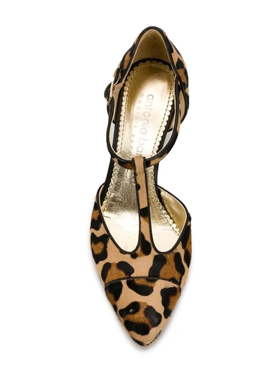 ANTONIO BARBATO LEOPARD PRINT PUMPS - 棕色