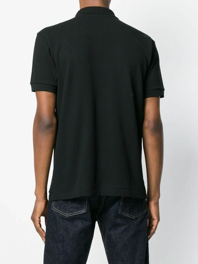 Comme Des Garçons Play Polo Shirt With Ribbed Collar And Straight Hem In Black