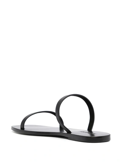 Shop A.emery Square-toe Leather Sandals In Black