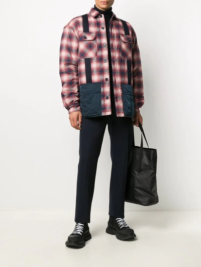 Shop Myar Plaid Check Jacket In Red