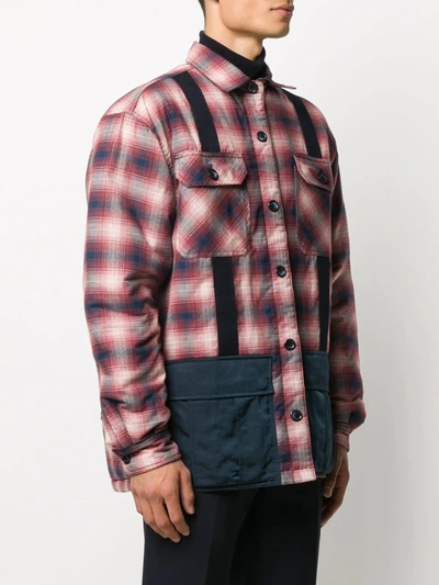 Shop Myar Plaid Check Jacket In Red